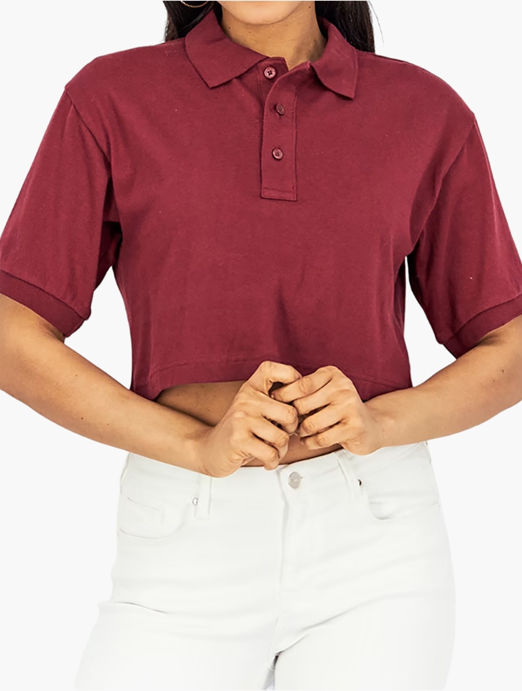 Cropped polo shirt forever 21 sales